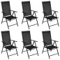 vidaXL Juego de comedor para jardín de 7 piezas aluminio negro vidaXL Juego de comedor para jardín de 7 piezas aluminio negro