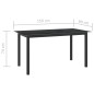 vidaXL Juego de comedor para jardín de 7 piezas aluminio negro vidaXL Juego de comedor para jardín de 7 piezas aluminio negro