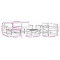 vidaXL Juego de muebles de jardín 7 pzas y cojines madera maciza negro vidaXL Juego de muebles de jardín 7 pzas y cojines madera maciza negro