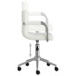 vidaXL Silla de comedor giratoria cuero sintético blanco vidaXL Silla de comedor giratoria cuero sintético blanco