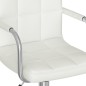 vidaXL Silla de comedor giratoria cuero sintético blanco vidaXL Silla de comedor giratoria cuero sintético blanco