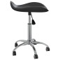 vidaXL Silla de comedor giratoria cuero sintético negro