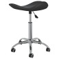 vidaXL Silla de comedor giratoria cuero sintético negro