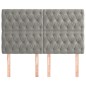 vidaXL Cabeceros 4 unidades de terciopelo gris claro 80x7x78/88 cm vidaXL Cabeceros 4 unidades de terciopelo gris claro 80x7x78/88 cm