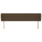 vidaXL Cabecero de tela marrón oscuro 183x23x78/88 cm vidaXL Cabecero de tela marrón oscuro 183x23x78/88 cm