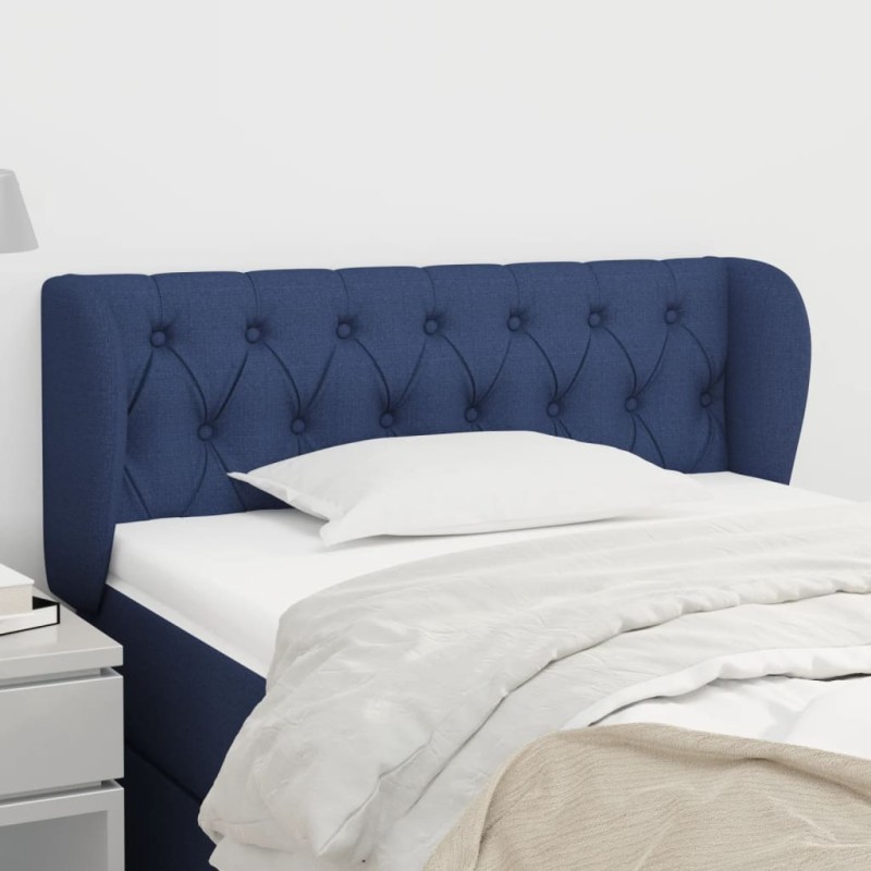 vidaXL Cabecero de tela azul 103x23x78/88 cm vidaXL Cabecero de tela azul 103x23x78/88 cm