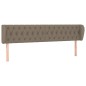 vidaXL Cabecero de tela gris taupe 203x23x78/88 cm vidaXL Cabecero de tela gris taupe 203x23x78/88 cm
