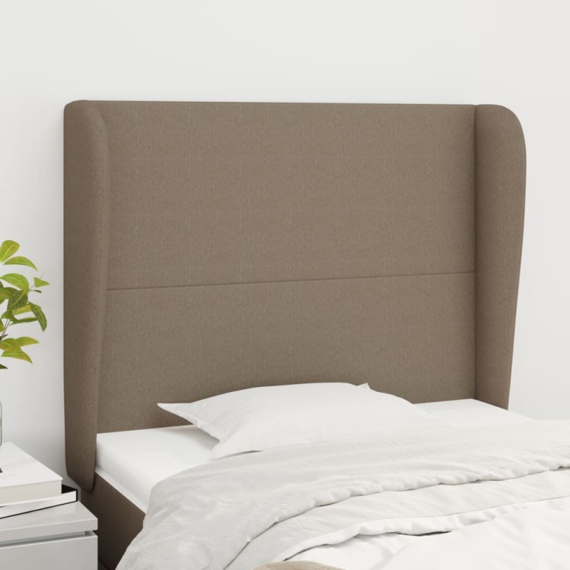 vidaXL Cabecero con orejas de tela gris taupe 83x23x118/128 cm vidaXL Cabecero con orejas de tela gris taupe 83x23x118/128 cm