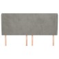 vidaXL Cabecero con orejas de terciopelo gris claro 163x23x118/128 cm