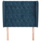 vidaXL Cabecero con orejas de terciopelo azul oscuro 103x23x118/128 cm