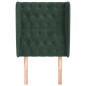 vidaXL Cabecero con orejas de terciopelo verde oscuro 83x23x118/128 cm vidaXL Cabecero con orejas de terciopelo verde oscuro 83x23x118/128 cm