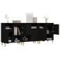 vidaXL Aparadores 3 uds madera contrachapada negro 60x35x70 cm vidaXL Aparadores 3 uds madera contrachapada negro 60x35x70 cm