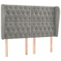 vidaXL Cabecero con orejas de terciopelo gris claro 163x23x118/128 cm vidaXL Cabecero con orejas de terciopelo gris claro 163x23x118/128 cm