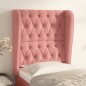 vidaXL Cabecero con orejas de terciopelo rosa 83x23x118/128 cm vidaXL Cabecero con orejas de terciopelo rosa 83x23x118/128 cm