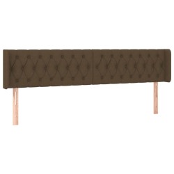 vidaXL Cabecero de tela gris oscuro 203x16x78/88 cm