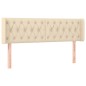 vidaXL Cabecero de tela color crema 163x16x78/88 cm vidaXL Cabecero de tela color crema 163x16x78/88 cm