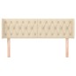 vidaXL Cabecero de tela color crema 163x16x78/88 cm vidaXL Cabecero de tela color crema 163x16x78/88 cm