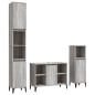vidaXL Set de muebles de baño 3 pzas madera contrachapada gris sonoma vidaXL Set de muebles de baño 3 pzas madera contrachapada gris sonoma