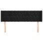 vidaXL Cabecero de terciopelo negro 163x16x78/88 cm