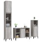 vidaXL Set de muebles de baño 3 pzas madera contrachapada gris sonoma vidaXL Set de muebles de baño 3 pzas madera contrachapada gris sonoma