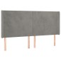 vidaXL Cabecero con orejas de terciopelo gris claro 163x16x118/128 cm vidaXL Cabecero con orejas de terciopelo gris claro 163x16x118/128 cm