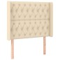vidaXL Cabecero con orejas de tela color crema 93x16x118/128 cm vidaXL Cabecero con orejas de tela color crema 93x16x118/128 cm