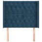 vidaXL Cabecero con orejas de terciopelo azul oscuro 103x16x118/128 cm
