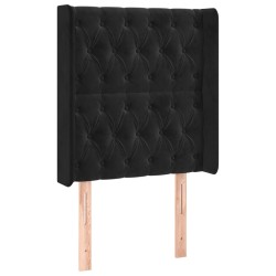 vidaXL Cabecero con orejas de terciopelo negro 83x16x118/128 cm