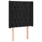 vidaXL Cabecero con orejas de terciopelo negro 83x16x118/128 cm