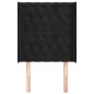 vidaXL Cabecero con orejas de terciopelo negro 83x16x118/128 cm