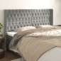 vidaXL Cabecero con orejas de terciopelo gris claro 183x16x118/128 cm vidaXL Cabecero con orejas de terciopelo gris claro 183x16x118/128 cm