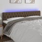 vidaXL Cabecero con LED de tela marrón oscuro 180x7x78/88 cm vidaXL Cabecero con LED de tela marrón oscuro 180x7x78/88 cm