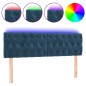 vidaXL Cabecero con LED de terciopelo azul oscuro 144x7x78/88 cm vidaXL Cabecero con LED de terciopelo azul oscuro 144x7x78/88 cm