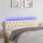 vidaXL Cabecero con LED de tela color crema 160x7x78/88 cm vidaXL Cabecero con LED de tela color crema 160x7x78/88 cm