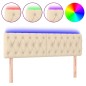 vidaXL Cabecero con LED de tela color crema 160x7x78/88 cm vidaXL Cabecero con LED de tela color crema 160x7x78/88 cm