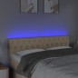 vidaXL Cabecero con LED de tela color crema 160x7x78/88 cm vidaXL Cabecero con LED de tela color crema 160x7x78/88 cm
