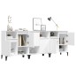 vidaXL Aparadores 3 uds madera contrachapada blanco 60x35x70 cm vidaXL Aparadores 3 uds madera contrachapada blanco 60x35x70 cm