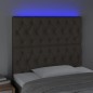 vidaXL Cabecero con luces LED tela gris taupe 90x7x118/128 cm vidaXL Cabecero con luces LED tela gris taupe 90x7x118/128 cm