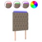 vidaXL Cabecero con luces LED tela gris taupe 80x7x118/128 cm vidaXL Cabecero con luces LED tela gris taupe 80x7x118/128 cm