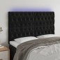 vidaXL Cabecero con luces LED terciopelo negro 160x7x118/128 cm vidaXL Cabecero con luces LED terciopelo negro 160x7x118/128 cm