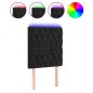 vidaXL Cabecero con luces LED terciopelo negro 80x7x118/128 cm vidaXL Cabecero con luces LED terciopelo negro 80x7x118/128 cm