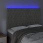 vidaXL Cabecero con luces LED terciopelo gris claro 160x7x118/128 cm vidaXL Cabecero con luces LED terciopelo gris claro 160x7x118/128 cm