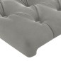 vidaXL Cabecero con luces LED terciopelo gris claro 160x7x118/128 cm vidaXL Cabecero con luces LED terciopelo gris claro 160x7x118/128 cm