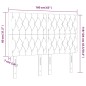 vidaXL Cabecero con luces LED terciopelo gris claro 160x7x118/128 cm vidaXL Cabecero con luces LED terciopelo gris claro 160x7x118/128 cm