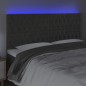 vidaXL Cabecero con luces LED terciopelo gris oscuro 180x7x118/128 cm vidaXL Cabecero con luces LED terciopelo gris oscuro 180x7x118/128 cm