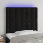 vidaXL Cabecero con luces LED terciopelo negro 90x5x118/128 cm vidaXL Cabecero con luces LED terciopelo negro 90x5x118/128 cm