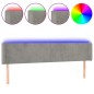 vidaXL Cabecero con LED de terciopelo gris claro 163x16x78/88 cm vidaXL Cabecero con LED de terciopelo gris claro 163x16x78/88 cm