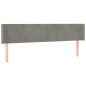 vidaXL Cabecero con LED de terciopelo gris claro 163x16x78/88 cm vidaXL Cabecero con LED de terciopelo gris claro 163x16x78/88 cm