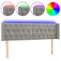 vidaXL Cabecero con LED de terciopelo gris claro 163x16x78/88 cm vidaXL Cabecero con LED de terciopelo gris claro 163x16x78/88 cm