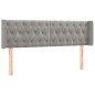 vidaXL Cabecero con LED de terciopelo gris claro 163x16x78/88 cm vidaXL Cabecero con LED de terciopelo gris claro 163x16x78/88 cm